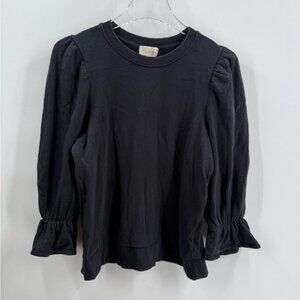 Nation LTD black sweatshirt‎ with puff sleeves size medium